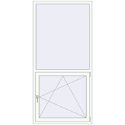 REHAU Euro 60 1010x2100 мм Білий (RAL 9016) з двох сторін