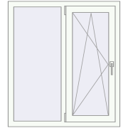 REHAU Euro 60 1000x1120 мм Білий (RAL 9016) з двох сторін REHAU Euro 60 1000x1120 мм Білий (RAL 9016) з двох сторін