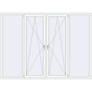REHAU Brillant-Design 2460x1800 мм Білий (RAL 9016) з двох сторін
