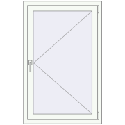 REHAU Euro 60 830x1270 мм Білий (RAL 9016) з двох сторін