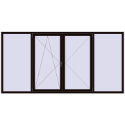 REHAU Euro 70 3000x1500 мм BLACK_BROWN з двох сторін