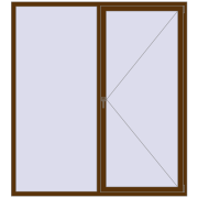 REHAU Euro 60 1900x2100 мм WALNUT з двох сторін