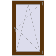 REHAU Euro 70 800x1350 мм WALNUT з двох сторін
