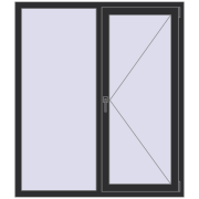 REHAU Euro 70 1300x1500 мм ANTHRACITE_GREY_GLATT з двох сторін REHAU Euro 70 1300x1500 мм ANTHRACITE_GREY_GLATT з двох сторін
