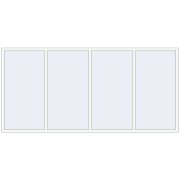 REHAU Euro 60 3350x1600 мм Білий (RAL 9016) з двох сторін