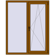 Вікна 1200x1500 мм REHAU SYNEGO MD GOLDEN OAK з двох сторін