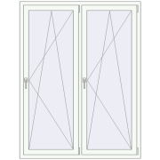 REHAU SYNEGO MD 1350x1750 мм Білий (RAL 9016) з двох сторін