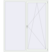 REHAU Euro 70 2000x2300 мм Білий (RAL 9016) з двох сторін