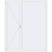 REHAU Euro 70 1900x2300 мм Білий (RAL 9016) з двох сторін