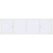 REHAU Euro 60 5000x1500 мм Білий (RAL 9016) з двох сторін REHAU Euro 60 5000x1500 мм Білий (RAL 9016) з двох сторін
