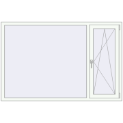 REHAU Euro 60 1800x1180 мм ANTHRACITE_GREY_STRUKTURAL ззовні