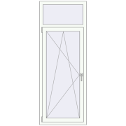 REHAU Euro 70 700x1850 мм Білий (RAL 9016) з двох сторін