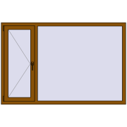 REHAU Euro 60 1800x1180 мм GOLDEN OAK з двох сторін