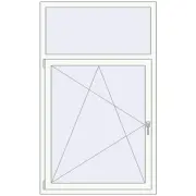 REHAU Euro 70 1050x1740 мм Білий (RAL 9016) з двох сторін