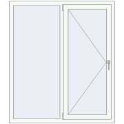 REHAU Euro 70 1300x1500 мм Білий (RAL 9016) з двох сторін