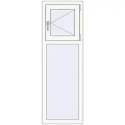 REHAU Euro 60 500x1500 мм Білий (RAL 9016) з двох сторін REHAU Euro 60 500x1500 мм Білий (RAL 9016) з двох сторін