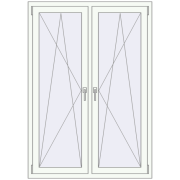 REHAU Euro 70 1130x1610 мм Білий (RAL 9016) з двох сторін