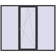REHAU SYNEGO MD 2400x2000 мм ANTHRACITE_GREY_GLATT з двох сторін REHAU SYNEGO MD 2400x2000 мм ANTHRACITE_GREY_GLATT з двох сторін