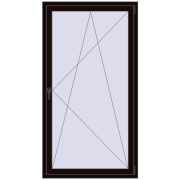 REHAU Euro 60 1000x1850 мм BLACK_BROWN з двох сторін