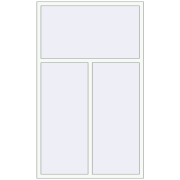 REHAU Euro 70 1300x2150 мм Білий (RAL 9016) з двох сторін