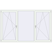 REHAU Euro 70 2380x1500 мм Білий (RAL 9016) з двох сторін