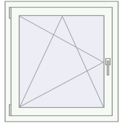 Вікна 800x850 мм Altest Pony 375 RAL 9016 Traffic white з двох сторін