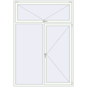 REHAU Euro 60 1600x2300 мм Білий (RAL 9016) з двох сторін