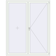 REHAU Euro 70 1750x2200 мм Білий (RAL 9016) з двох сторін