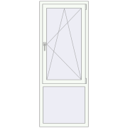 REHAU SYNEGO MD 700x1800 мм Білий (RAL 9016) з двох сторін