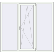 REHAU Euro 70 1700x1600 мм Білий (RAL 9016) з двох сторін REHAU Euro 70 1700x1600 мм Білий (RAL 9016) з двох сторін