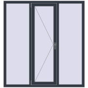 REHAU Euro 70 1500x1600 мм ANTHRACITE_GREY_STRUKTURAL з двох сторін REHAU Euro 70 1500x1600 мм ANTHRACITE_GREY_STRUKTURAL з двох сторін