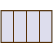 REHAU SYNEGO MD 2400x1500 мм WALNUT з двох сторін