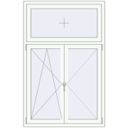 REHAU Euro 70 1100x1700 мм Білий (RAL 9016) з двох сторін
