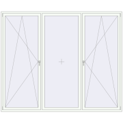 REHAU Euro 60 2900x2400 мм Білий (RAL 9016) з двох сторін