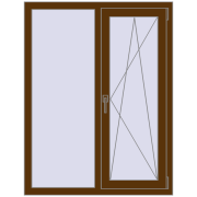 REHAU SYNEGO MD 1000x1300 мм WALNUT з двох сторін