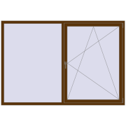 REHAU Euro 70 2200x1500 мм WALNUT з двох сторін