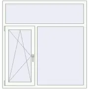 REHAU Brillant-Design 1390x1440 мм Білий (RAL 9016) з двох сторін
