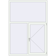 REHAU Euro 60 1400x2000 мм Білий (RAL 9016) з двох сторін