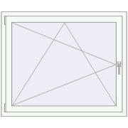 REHAU Euro 70 1200x1000 мм Білий (RAL 9016) з двох сторін