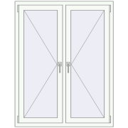 REHAU Euro 70 1099x1400 мм Білий (RAL 9016) з двох сторін REHAU Euro 70 1099x1400 мм Білий (RAL 9016) з двох сторін