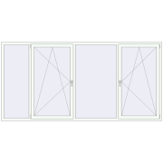 REHAU Euro 60 3170x1560 мм Білий (RAL 9016) з двох сторін