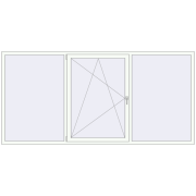 REHAU Euro 60 2900x1400 мм Білий (RAL 9016) з двох сторін REHAU Euro 60 2900x1400 мм Білий (RAL 9016) з двох сторін