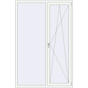 REHAU Euro 70 1460x2200 мм Білий (RAL 9016) з двох сторін REHAU Euro 70 1460x2200 мм Білий (RAL 9016) з двох сторін