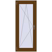 Вікна 600x1500 мм REHAU Euro 60 WALNUT з двох сторін