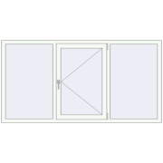 REHAU Euro 60 2040x1050 мм Білий (RAL 9016) з двох сторін