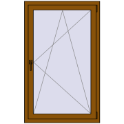 REHAU Euro 70 900x1400 мм GOLDEN OAK з двох сторін