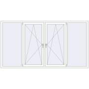 REHAU Euro 70 2600x1400 мм Білий (RAL 9016) з двох сторін