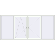 Вікна 3450x1550 мм REHAU Euro 60