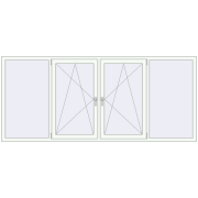 REHAU Euro 70 2730x1200 мм Білий (RAL 9016) з двох сторін