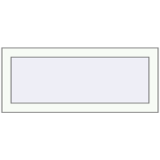 REHAU Euro 70 900x400 мм Білий (RAL 9016) з двох сторін